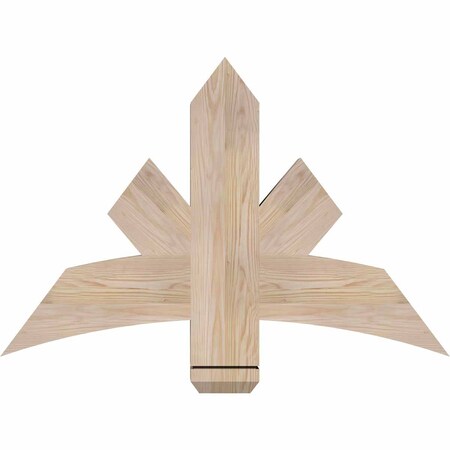 Ekena Millwork Alberta Smooth Timber Gable Bracket, Douglas Fir, 36"W x 24"H x 3 1/2"D x 5 1/2"F, 16/12 Pitch GBW036X24X0406ALB00SDF